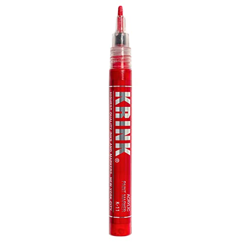 Krink K-11 Paint Marker - Vibrant and Opaque Fine Art Acrylic Paint Markers - Art Markers for Plastic Paper Painted Surfaces and More - Graffiti Markers for Writing Painting and Drawing (Red) - TiquesandFleas at The Gray Market