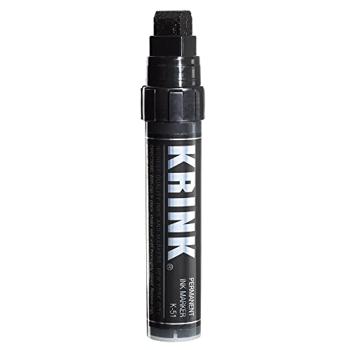 Krink K-51 Super Black Permanent Ink Marker - Bold and Opaque Fine Art Graffiti Markers for Any Surface - Permanent Markers for Plastic Metal and More - Black Permanent Markers for Signs and Designs… - TiquesandFleas at The Gray Market